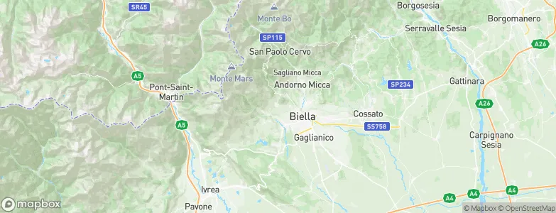 Pollone, Italy Map