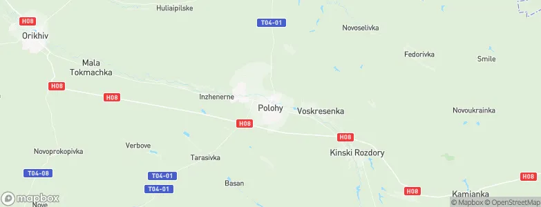 Polohy, Ukraine Map