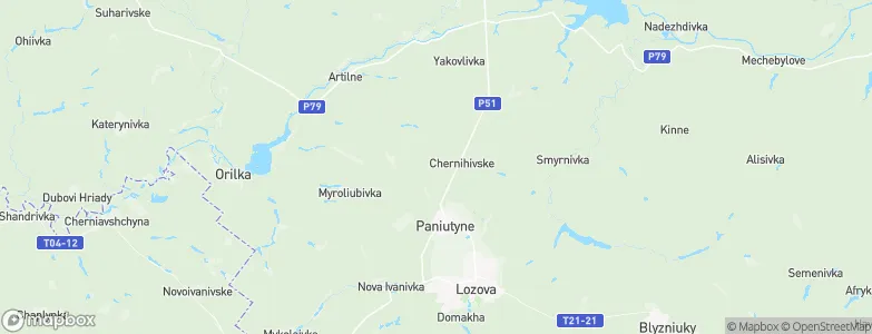 Poltavs’ke, Ukraine Map