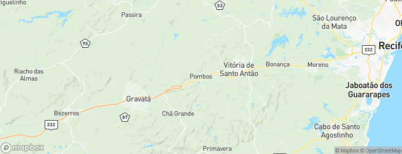 Pombos, Brazil Map