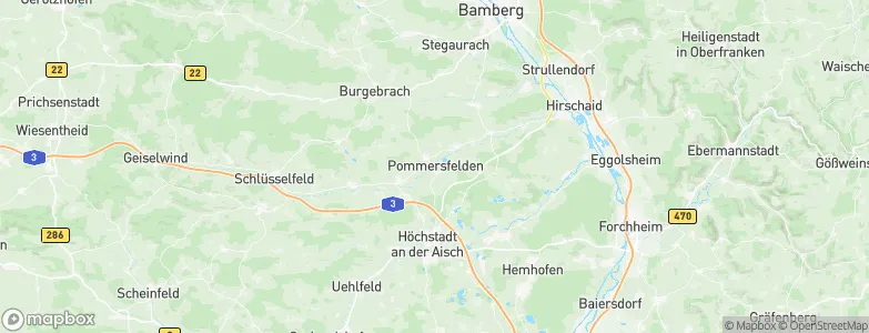 Pommersfelden, Germany Map