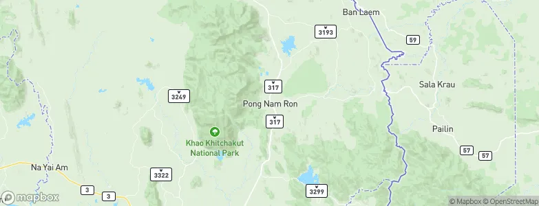 Pong Nam Ron, Thailand Map