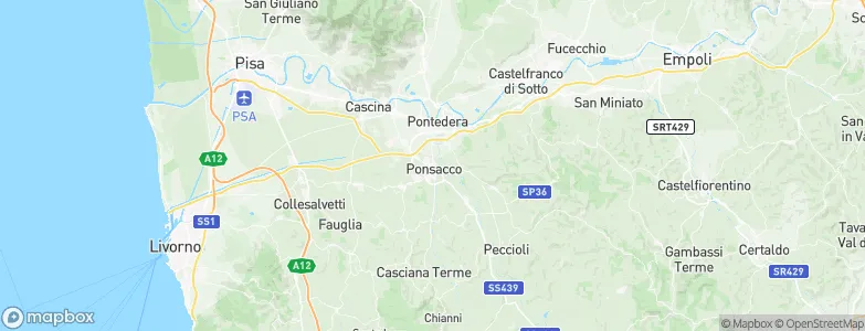 Ponsacco, Italy Map