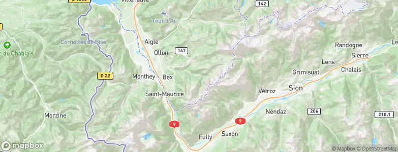 Pont-de-Nant, Switzerland Map