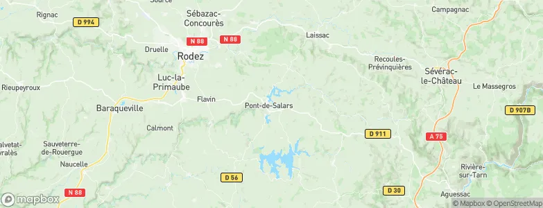 Pont-de-Salars, France Map