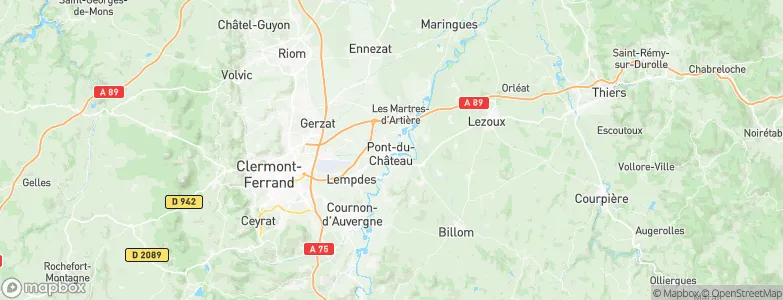 Pont-du-Château, France Map