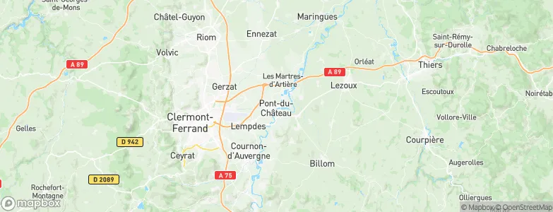 Pont-du-Château, France Map