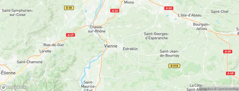 Pont-Évêque, France Map