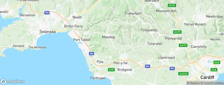 Pont Rhyd-y-cyff, United Kingdom Map