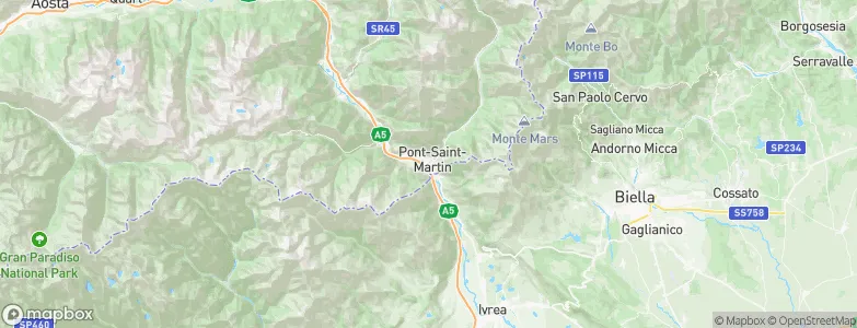 Pont-Saint-Martin, Italy Map
