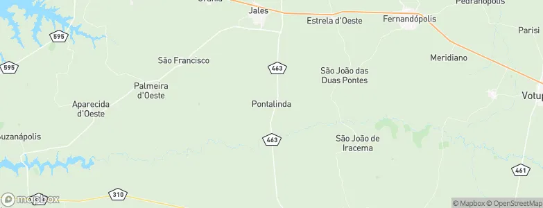 Pontalinda, Brazil Map