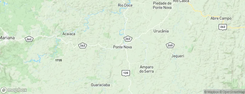 Ponte Nova, Brazil Map