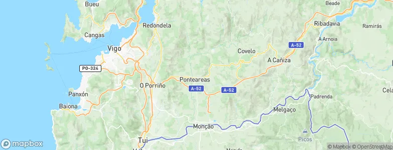 Ponteareas, Spain Map
