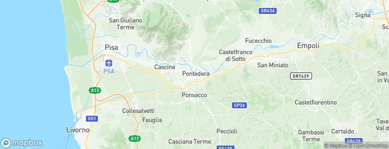 Pontedera, Italy Map