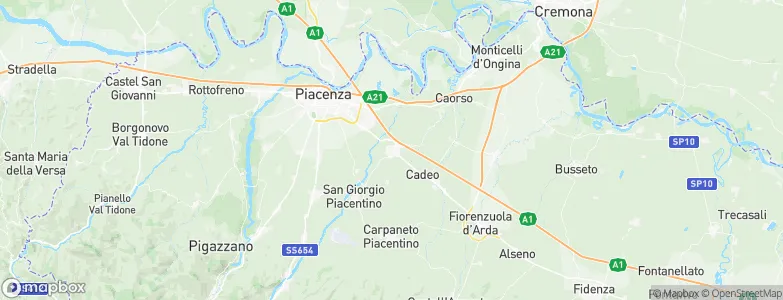 Pontenure, Italy Map