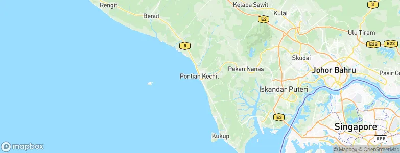 Pontian Kechil, Malaysia Map
