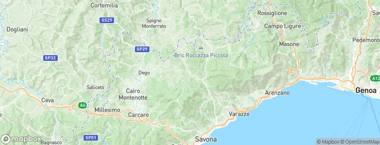 Pontinvrea, Italy Map