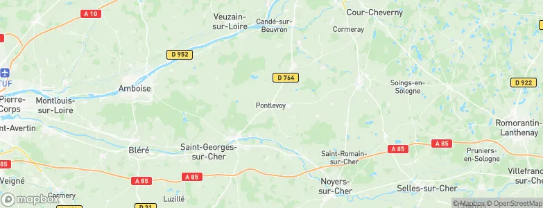 Pontlevoy, France Map