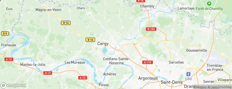 Pontoise, France Map