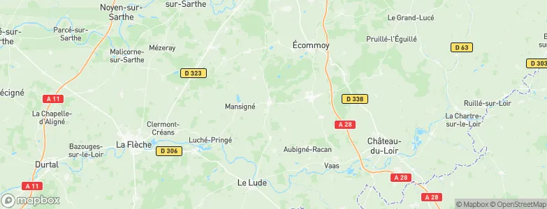 Pontvallain, France Map