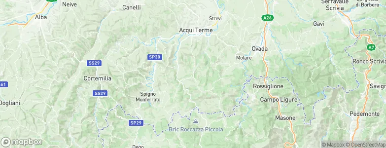 Ponzone, Italy Map