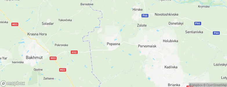 Popasnaya, Ukraine Map