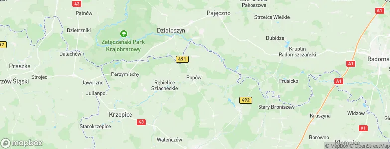 Popów, Poland Map