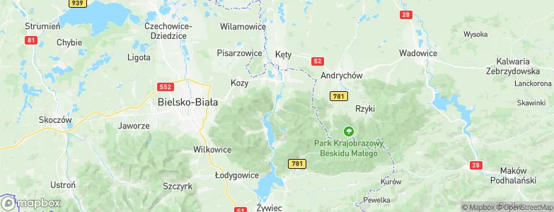 Porąbka, Poland Map