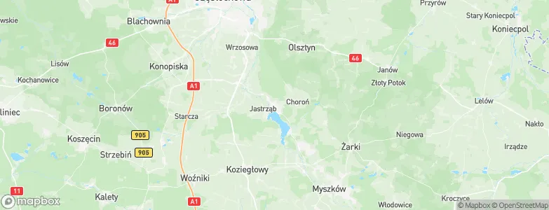 Poraj, Poland Map