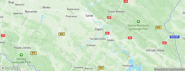 Poraż, Poland Map