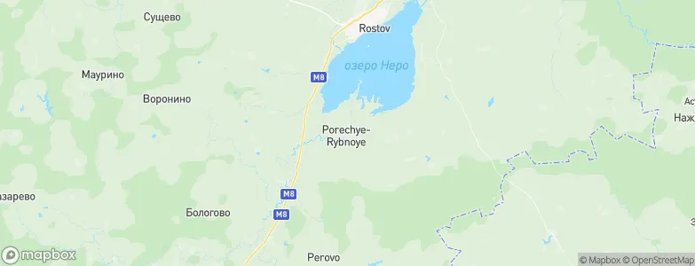 Porech'ye-Rybnoye, Russia Map