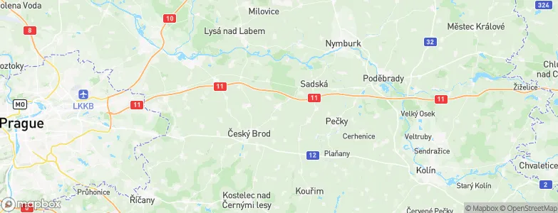 Poříčany, Czechia Map