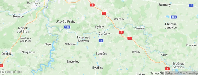 Poříčí nad Sázavou, Czechia Map