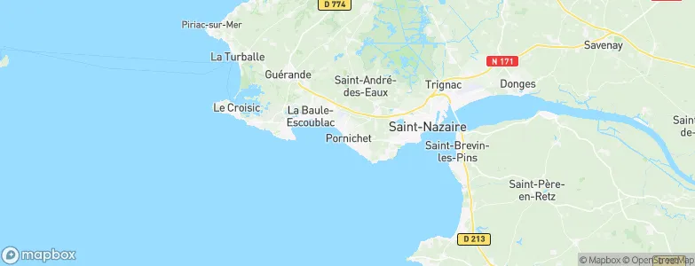 Pornichet, France Map