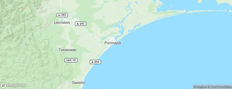 Poronaysk, Russia Map