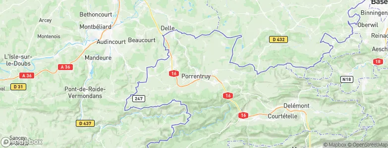 Porrentruy, Switzerland Map