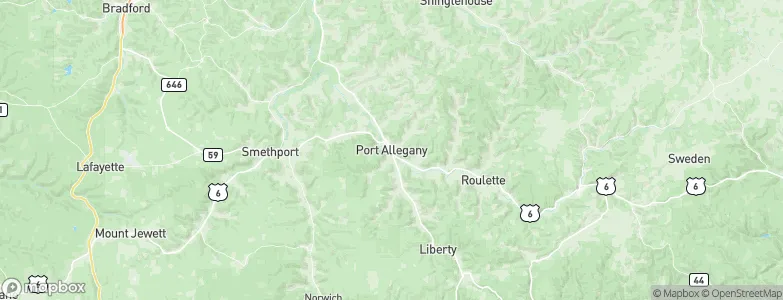 Port Allegany, United States Map