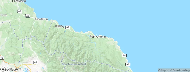 Port Antonio, Jamaica Map