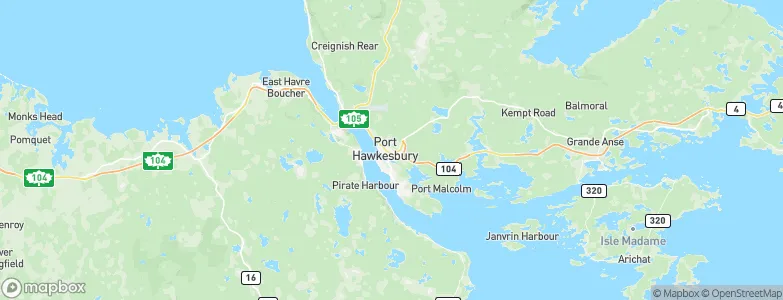 Port Hawkesbury, Canada Map