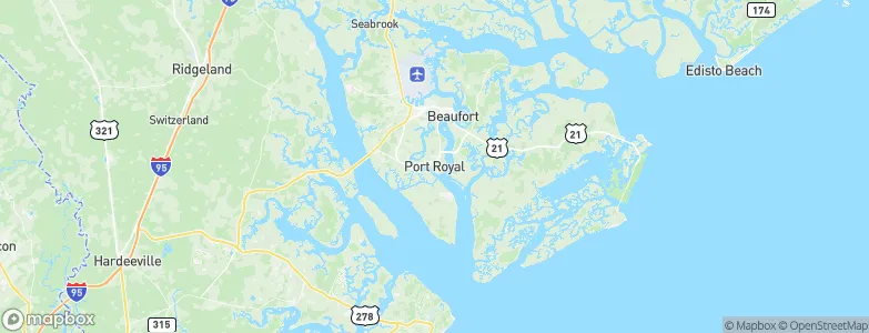Port Royal, United States Map