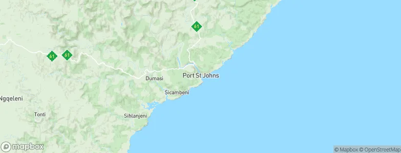 Port Saint John's, South Africa Map