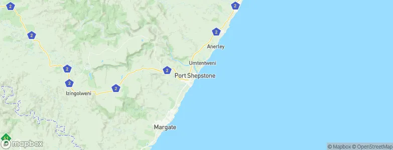 Port Shepstone, South Africa Map