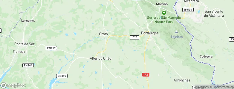 Portalegre, Portugal Map