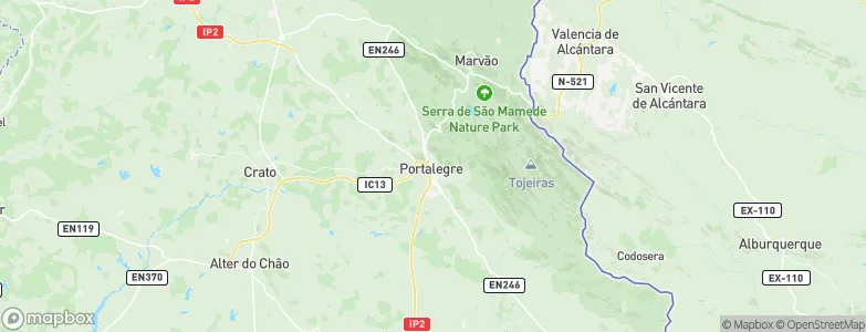 Portalegre, Portugal Map