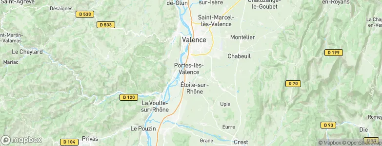 Portes-lès-Valence, France Map