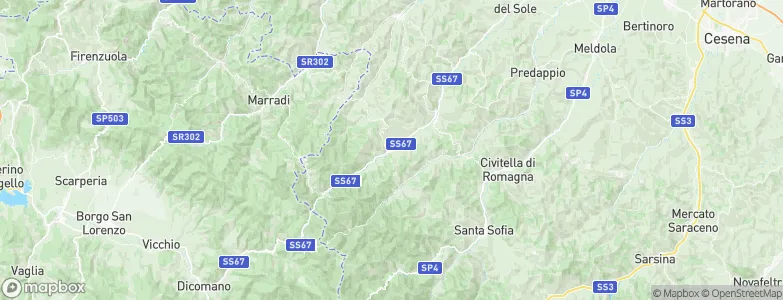 Portico e San Benedetto, Italy Map