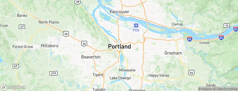 Portland, United States Map