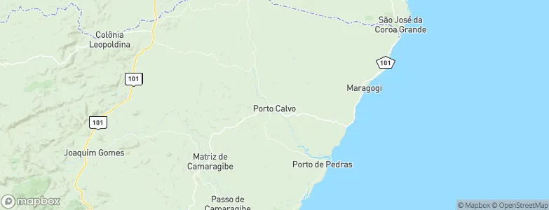 Porto Calvo, Brazil Map