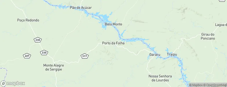 Porto da Folha, Brazil Map