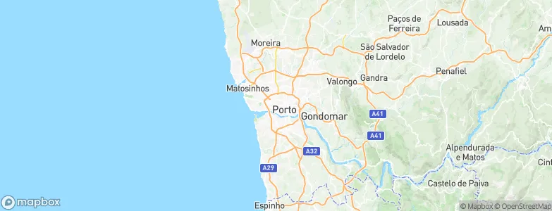 Porto Municipality, Portugal Map